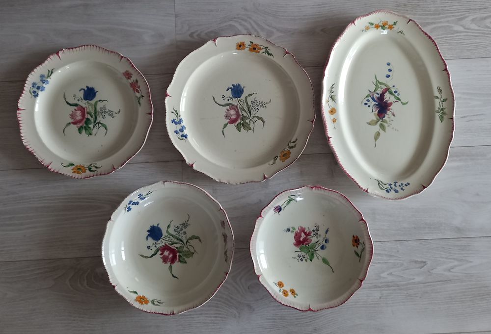 LOT DE 5 PLATS ANCIENS H.B.C.M. 35 Dijon (21)