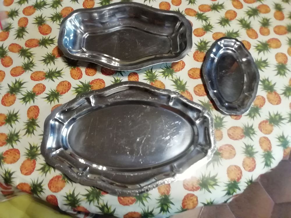 Lot de 3 plats inox 10 Noyelles-l�s-Vermelles (62)
