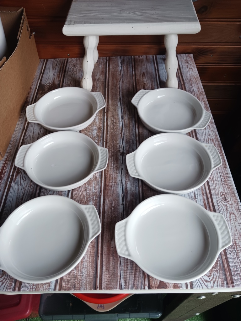 6 Plats en Porcelaine Blancs � Oreilles 10 Thourotte (60)