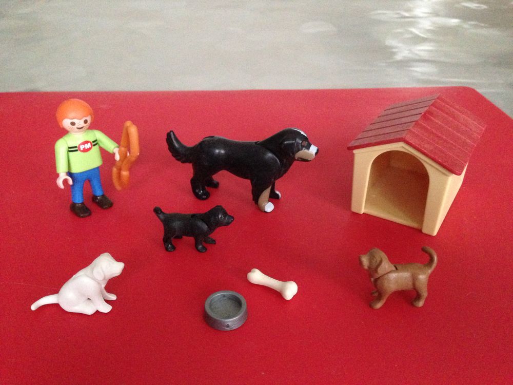 playmobil famille de chien