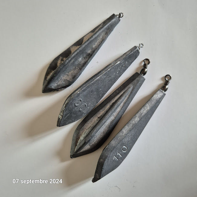 4 Plombs carpe trilobes pour la p�che, 100 et 110 gr. 9 Saumur (49)