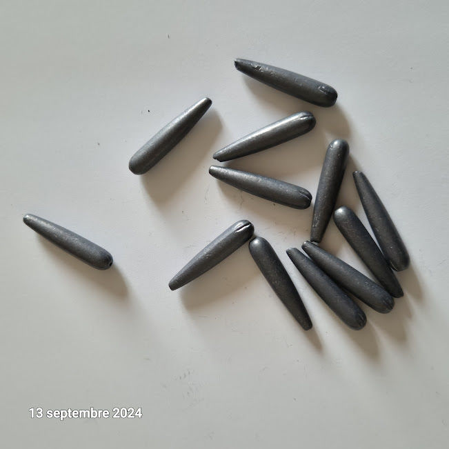 Lot de 12 plombs torpilles olives neufs (poids 3.5 grammes) 5 Saumur (49)