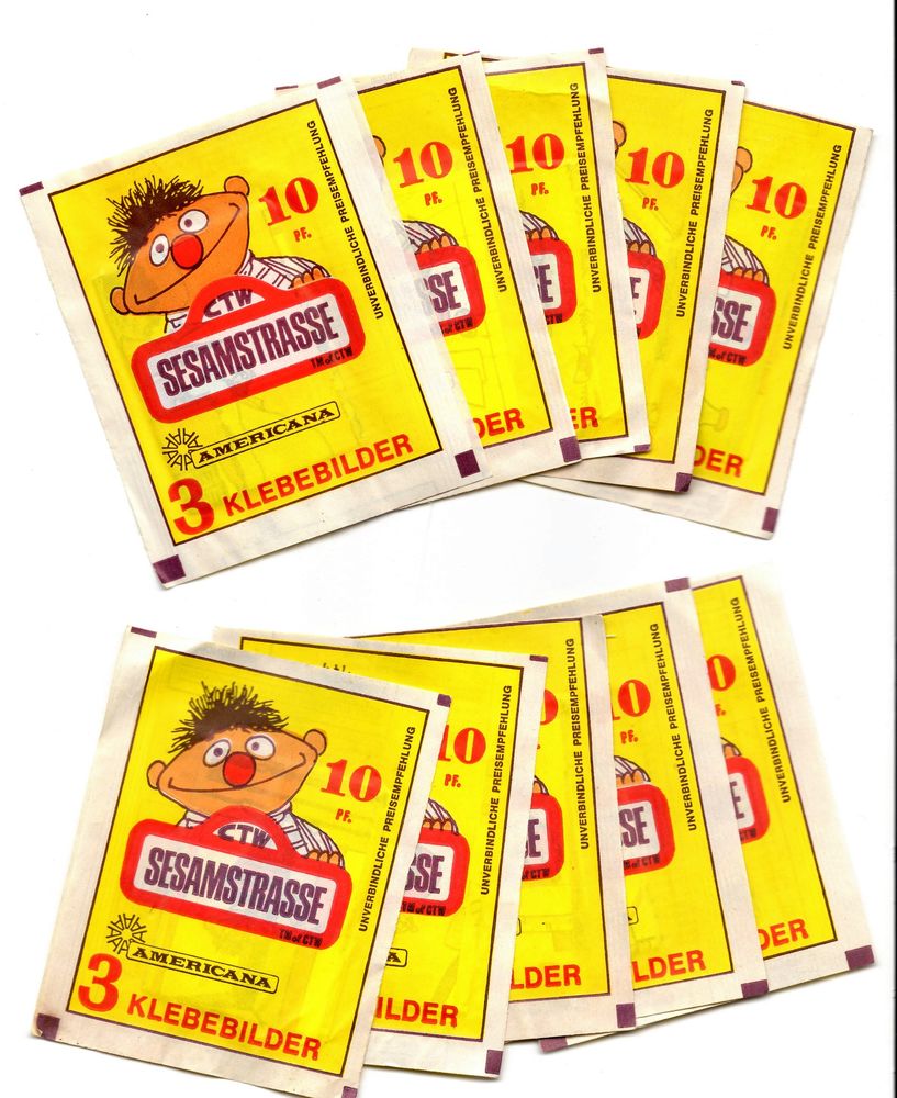 10 pochettes  Sesamstrasse  CTW neuves et scell�es - 1978 20 Argenteuil (95)