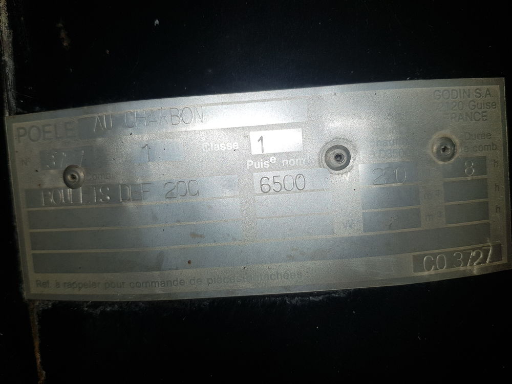 Poele bois charbon godin 750 Pujaut (30)