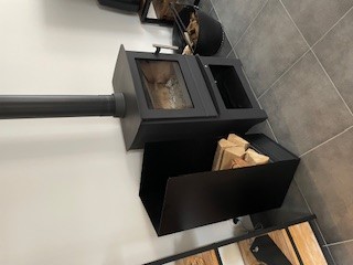 Po�le � bois moderne noir 1000 La Bernerie-en-Retz (44)