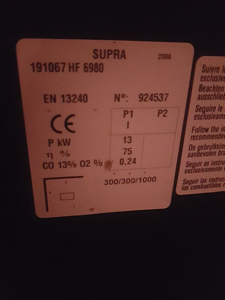 Po�le � bois SUPRA 650 Chevigny-en-Vali�re (21)