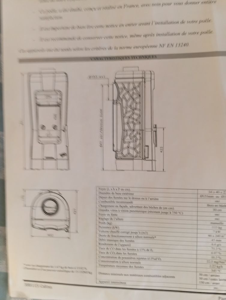 Po�le � bois 585 Charbuy (89)