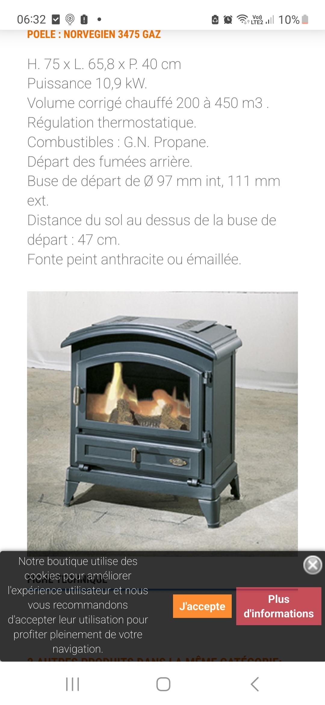 Poele a gaz norvegien 10.9kw 500 Marseille 10 (13)