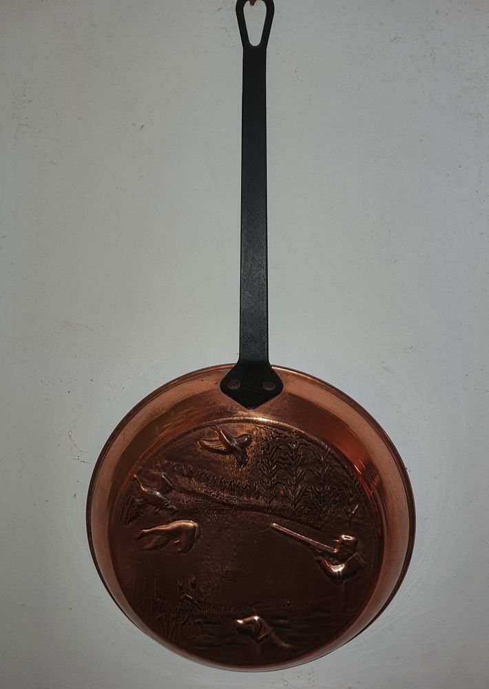 Po�le vintage en cuivre pour d�coration Murale 10 Tracy-le-Val (60)