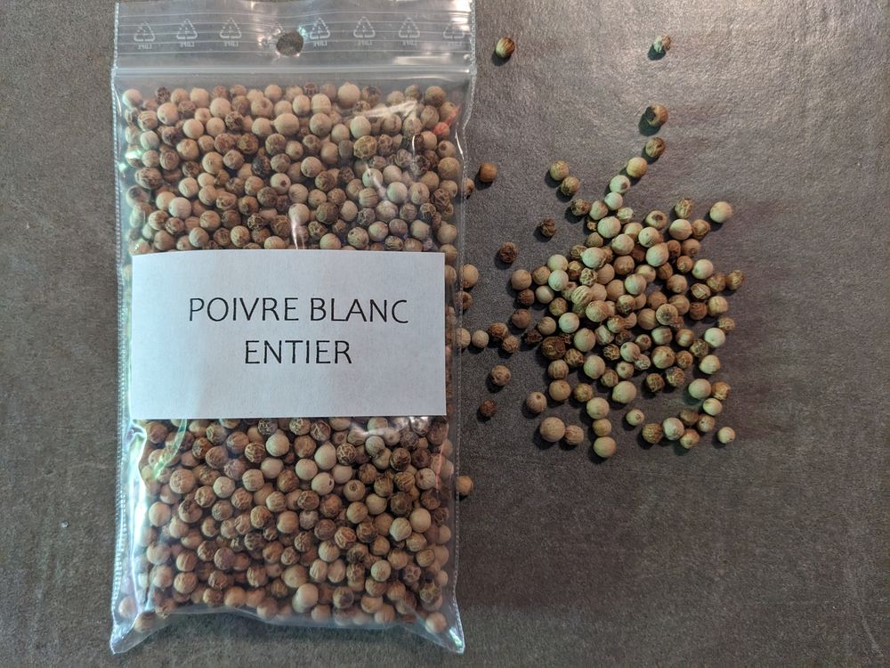 Poivre blanc entier Inde 50 gr. baies fines pour les pros de 4 Marseille 13 (13)