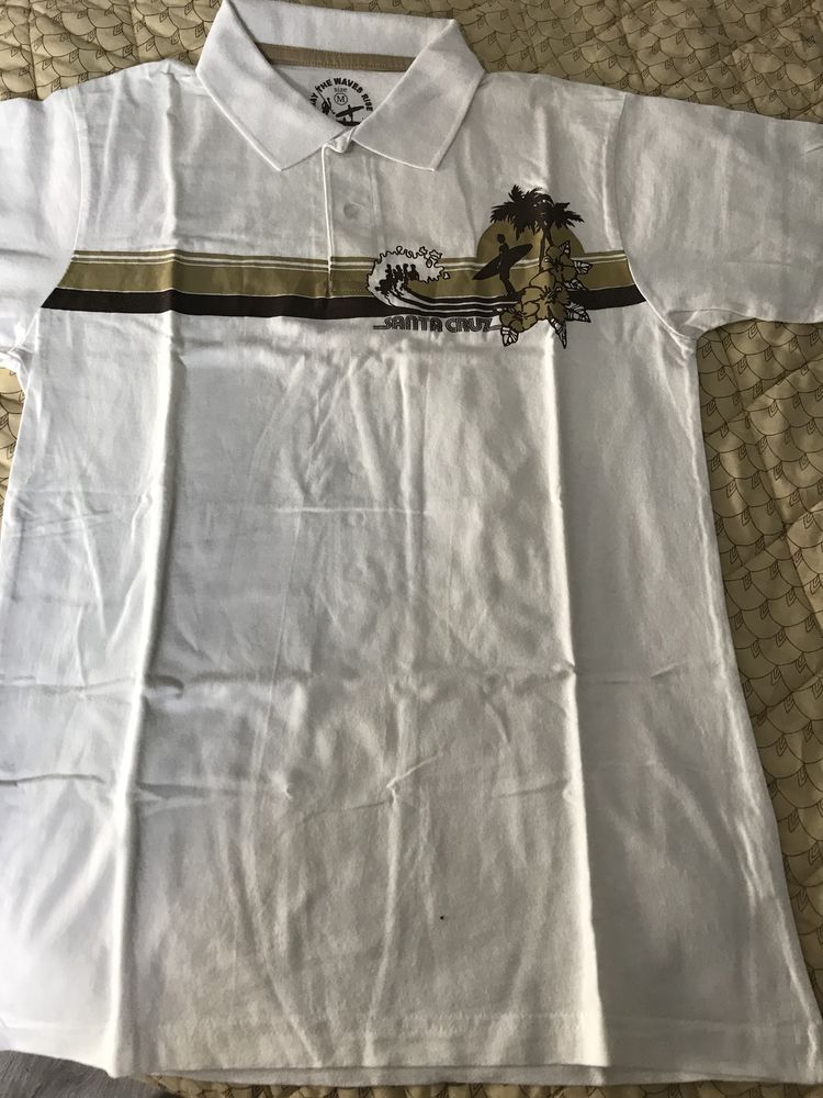 POLO BLANC dessins SURFEUR   TAILLE  M 7 Saint-Genis-Laval (69)