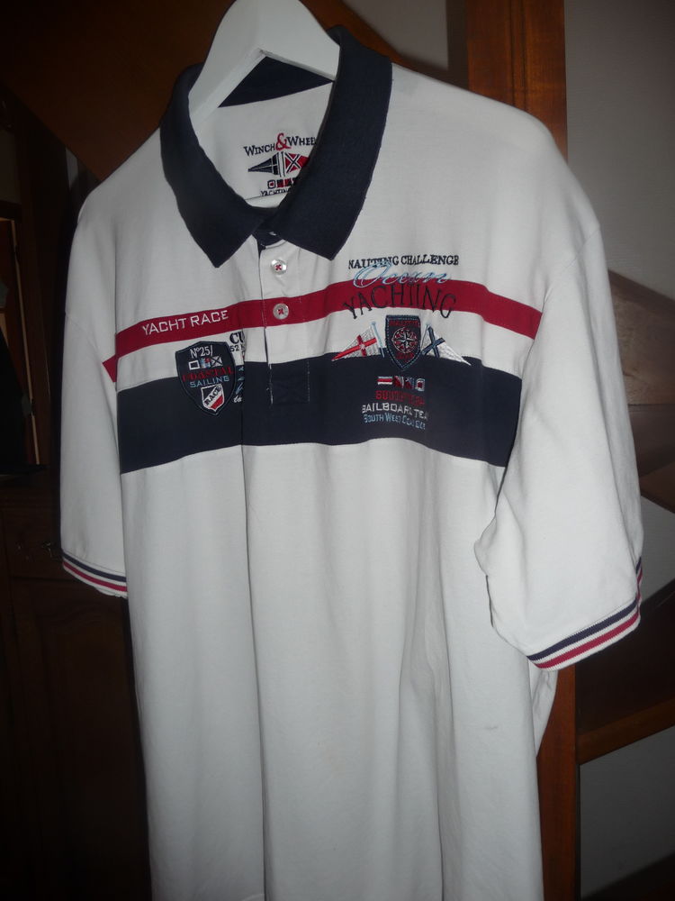 POLO homme blanc mod�le Yachting 3XL parfait �tat 15 Saint-Amand-les-Eaux (59)