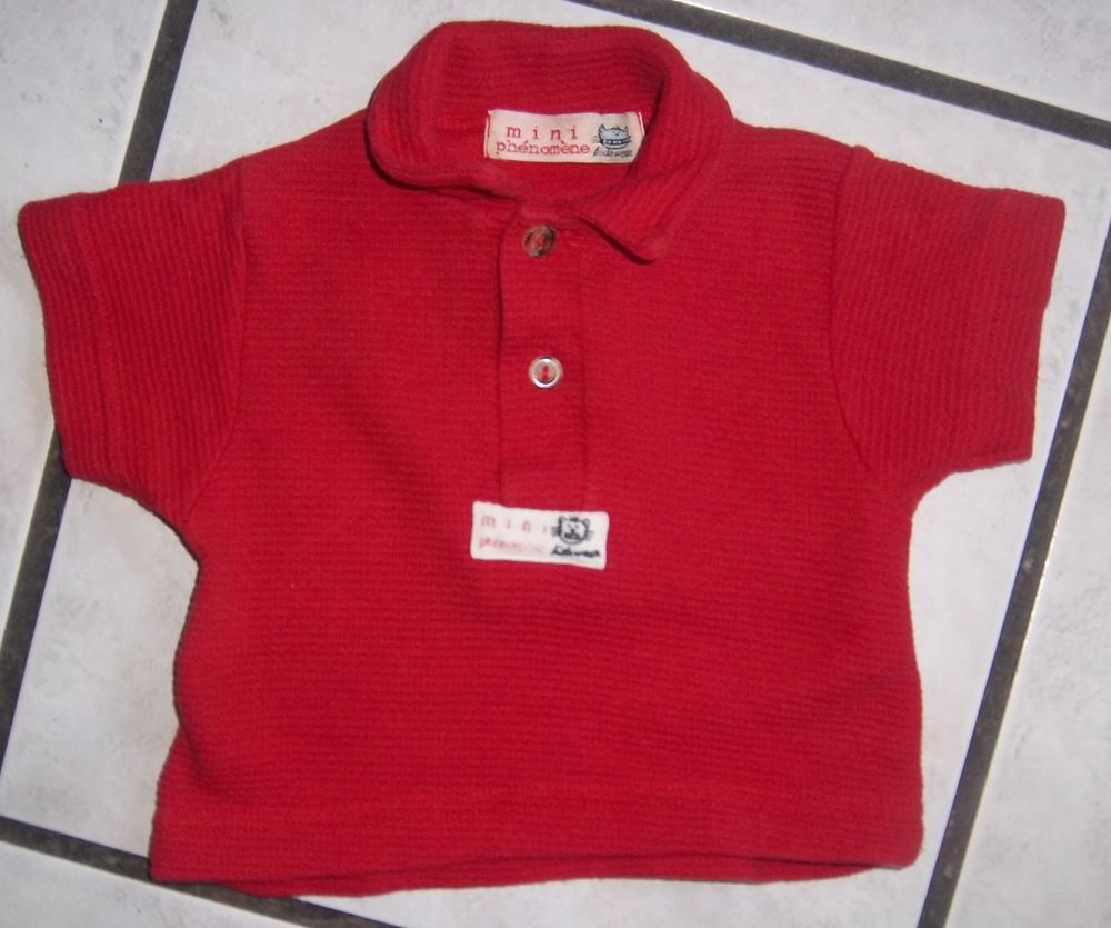 Polo rouge sans manches Mini Ph�nom�ne 6 mois 1 Colombier-Fontaine (25)