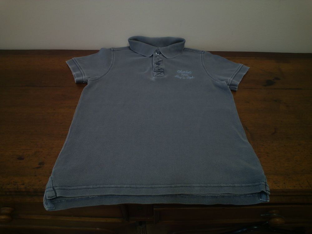 Polo rugby bleu gris OKA�DI 8 ans - TBE 5 Reims (51)