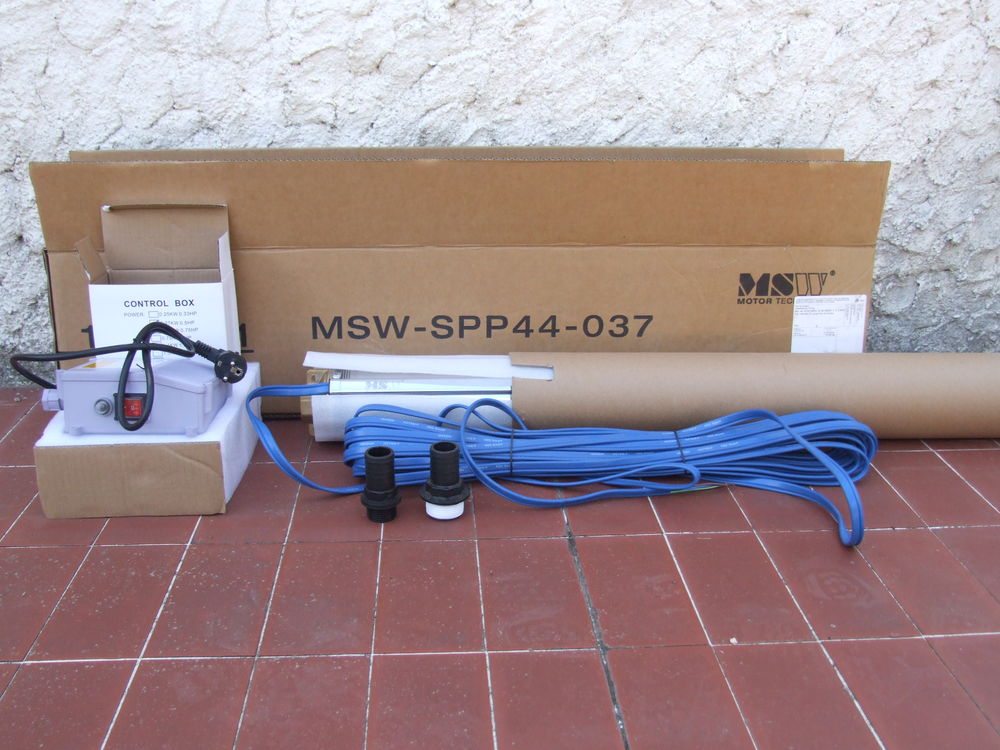 Pompe de forage 4  - c�ble 15m 1/2CV Pmax 4.7b 80 Saint-Jean-Pla-de-Corts (66)