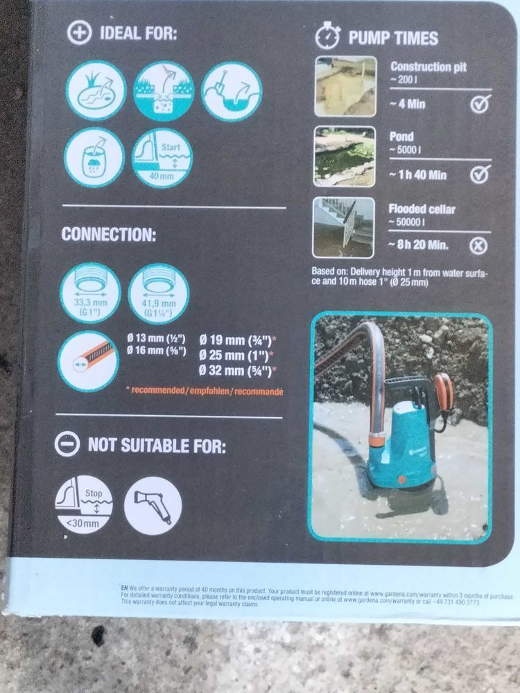 pompe vide cave gardena neuve 75 Beauvoir (50)