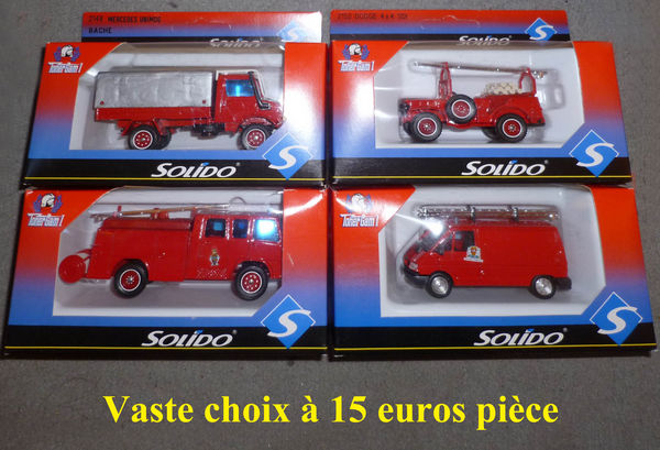 vehicule pompier miniature solido