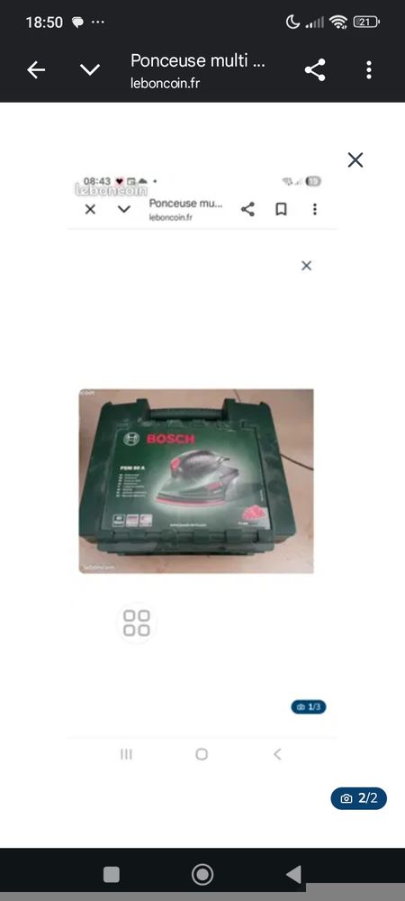 Ponceuse vibrante Bosh PSM80A 30 La Roche-sur-Yon (85)