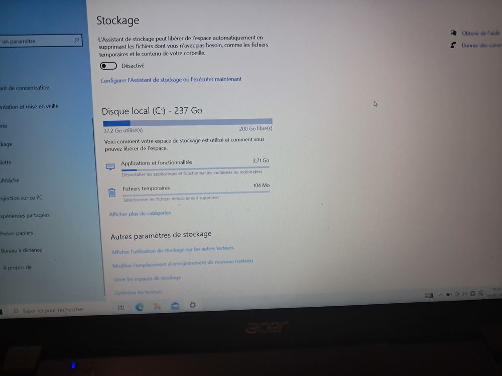 mon pc portable accer 400 Amiens (80)