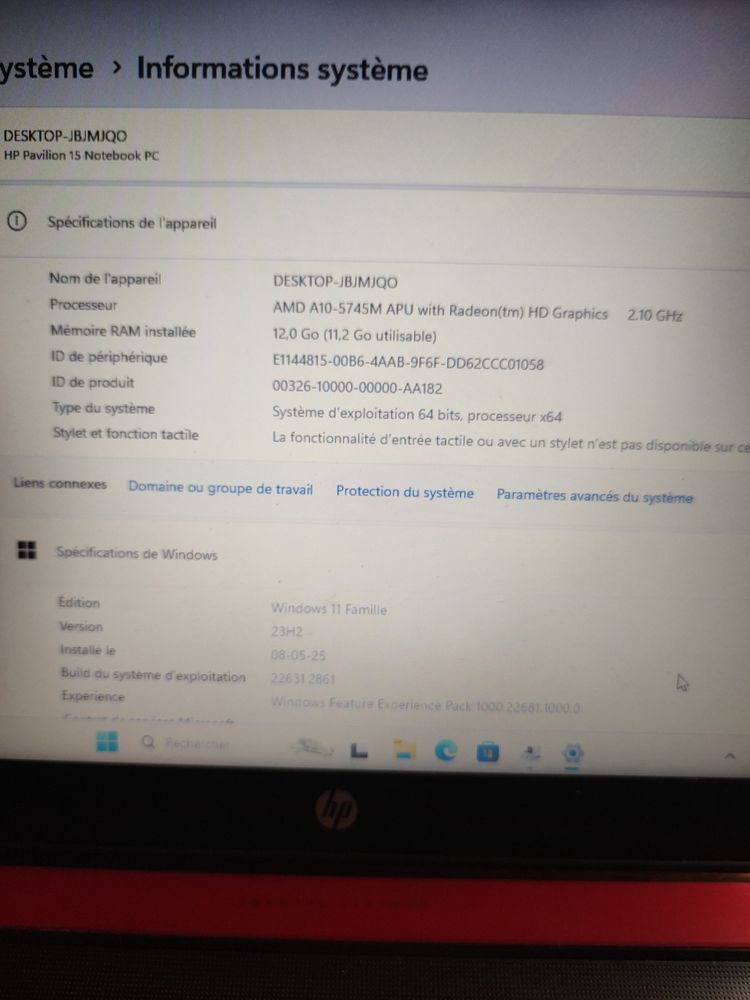 Pc portable HP gaming multim�dia remis a neuf 12 GB de RAM 150 Margut (08)