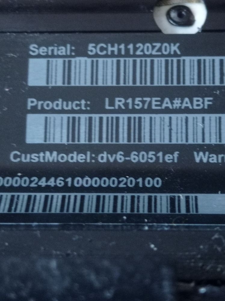 PC portable HP DV6 pour pi�ces 50 Lyon 1 (69)