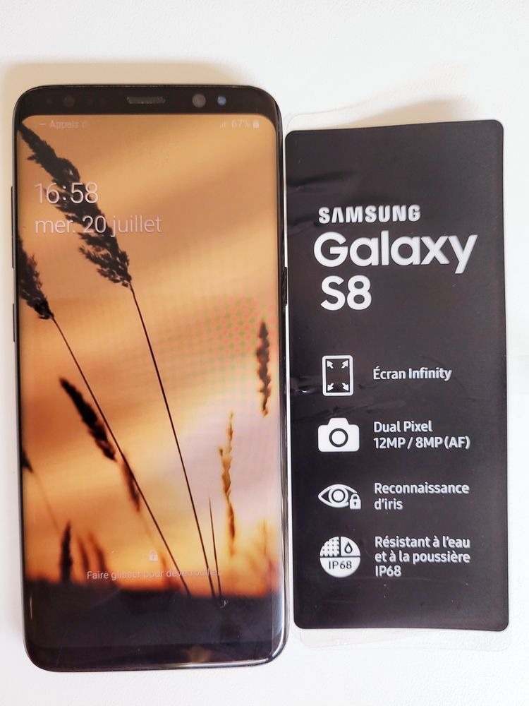 Portable Samsung Galaxy S8 Noir ? 64Go Occasion TBE 108 La Garde (83)