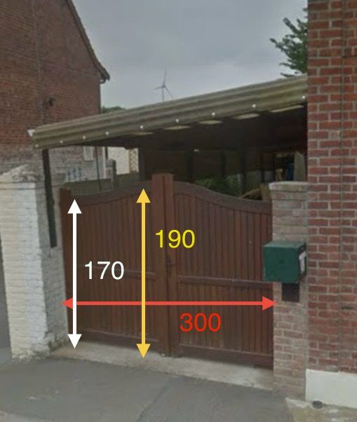 Portail bois 300 x 190 200� 200 Linghem (62)