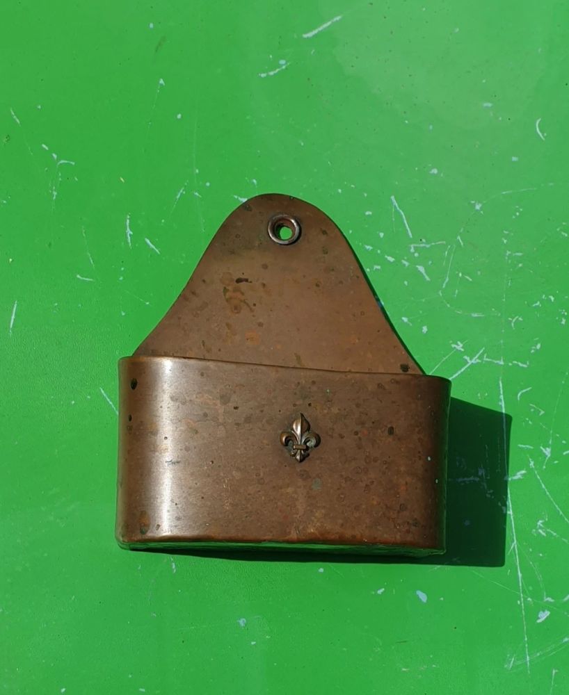 Porte allumettes vintage en cuivre 20 Dourdan (91)