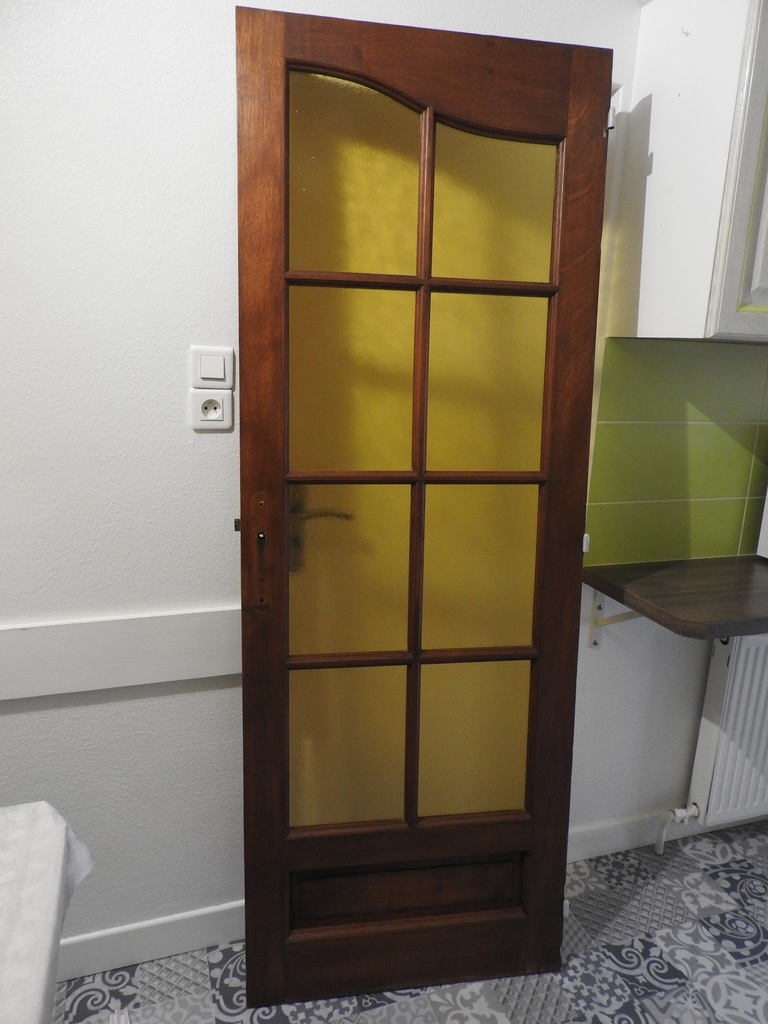 Porte en bois avec vitrage sabl� 30 La Roche-sur-Yon (85)