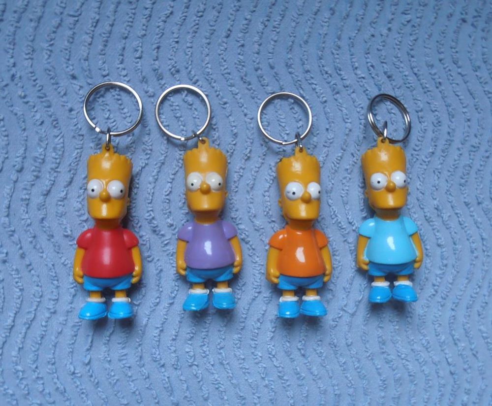 Porte cl�s/clefs Vintage figurines Bart Simpson en plastique 15 Aubin (12)