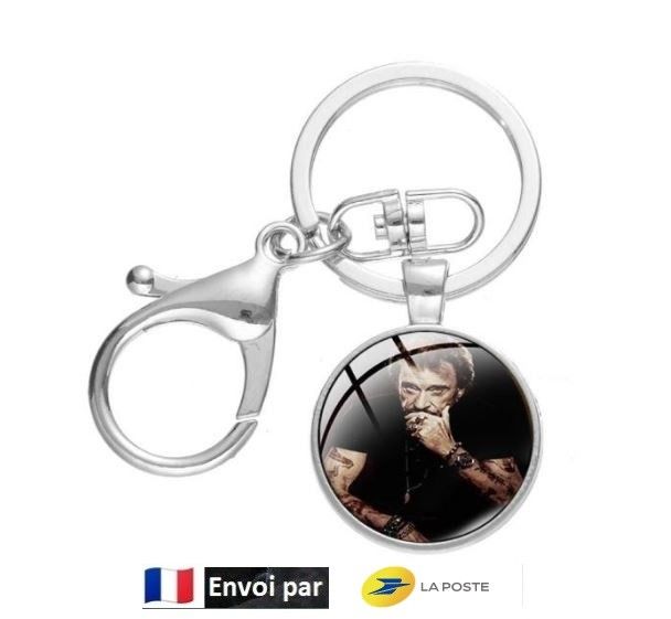 Porte-cl�s hommage cabochon Johnny Hallyday 5 Audruicq (62)
