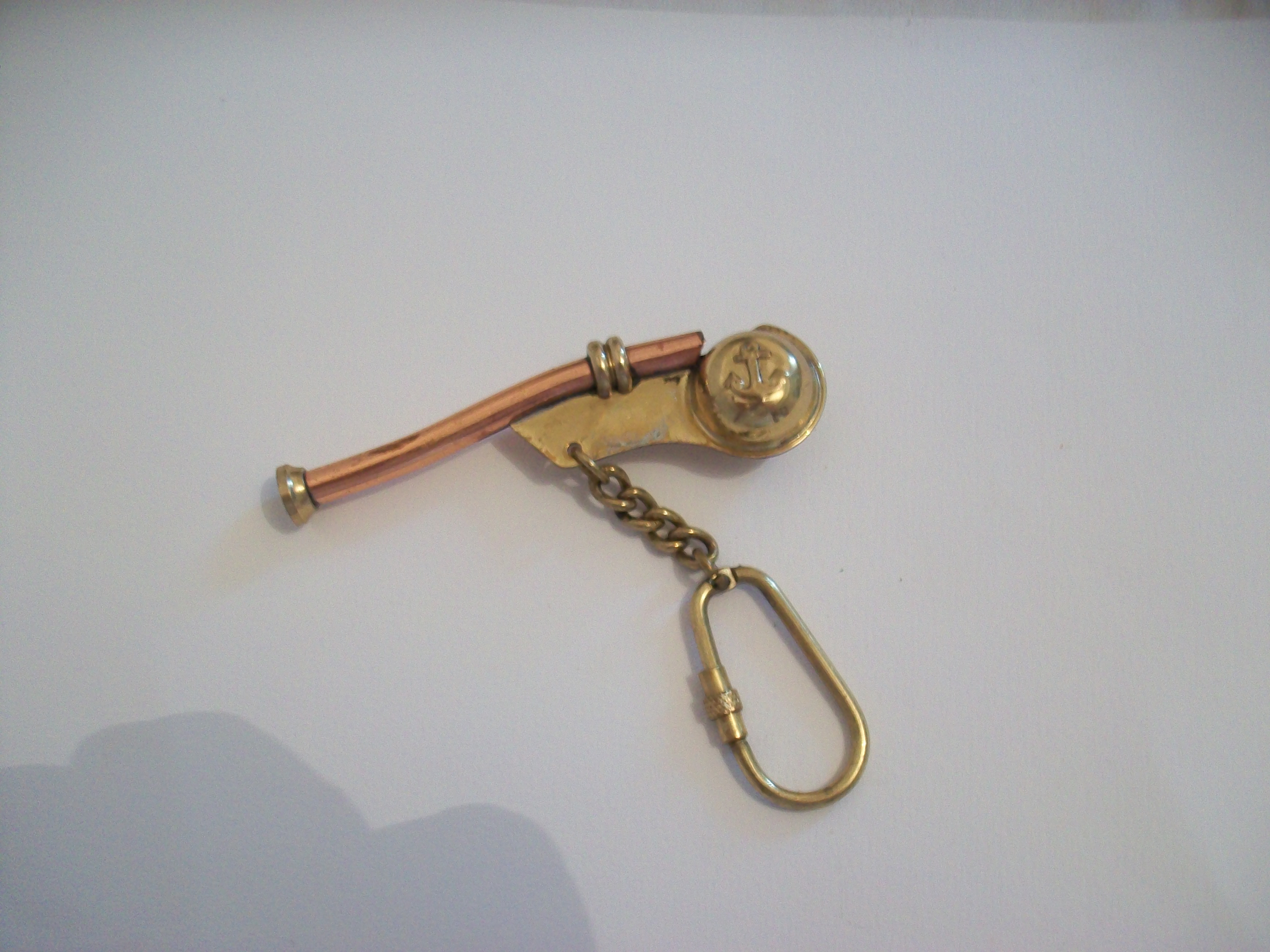 Porte cl�s marin sifflet de bosco laiton cuivre artisanat 7 Thizy (69)