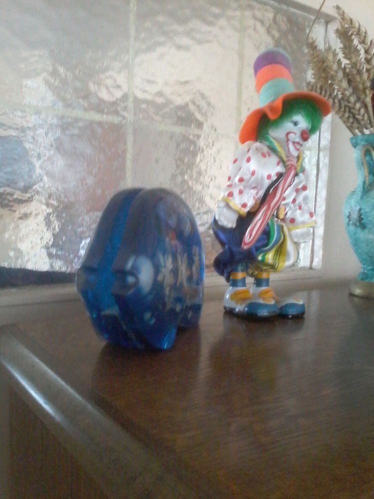 Porte  courrier  en  cristal verre bleu pour offrir 15 Tourcoing (59)