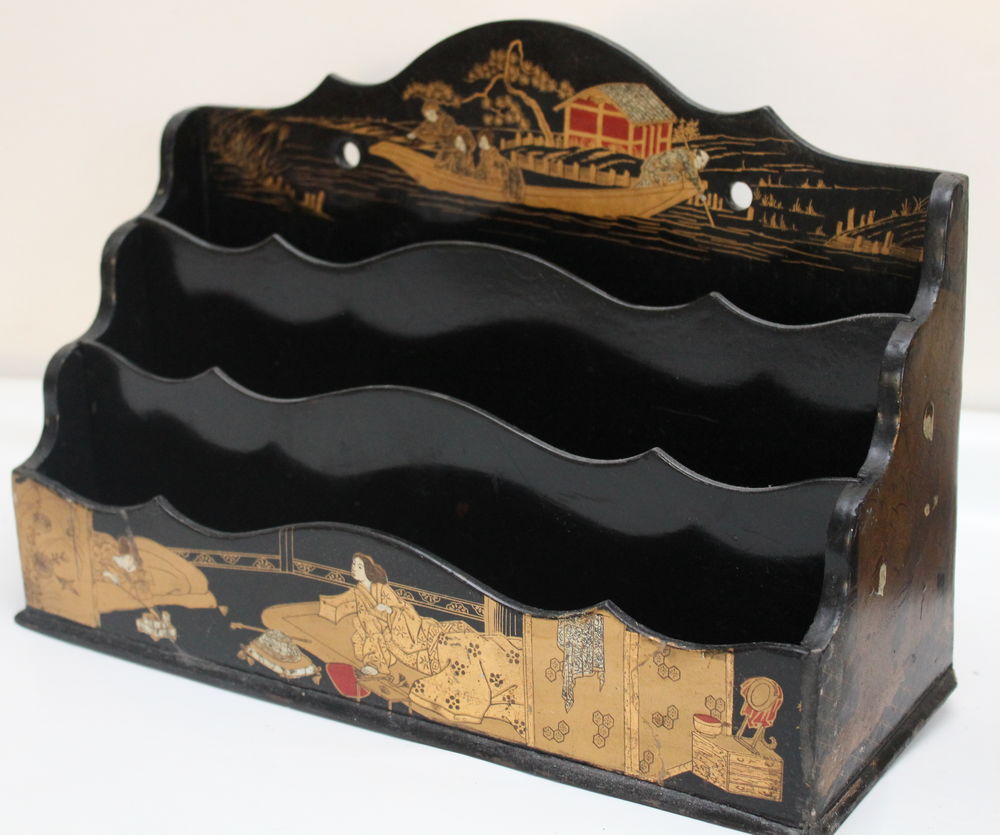 Porte document - range lettres Napol�on III d�cor asiatique 80 Issy-les-Moulineaux (92)