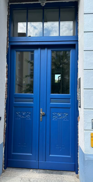  Porte d'entr�e en ch�ne massif  immeuble haussmannien 10800 Paris 13 (75)