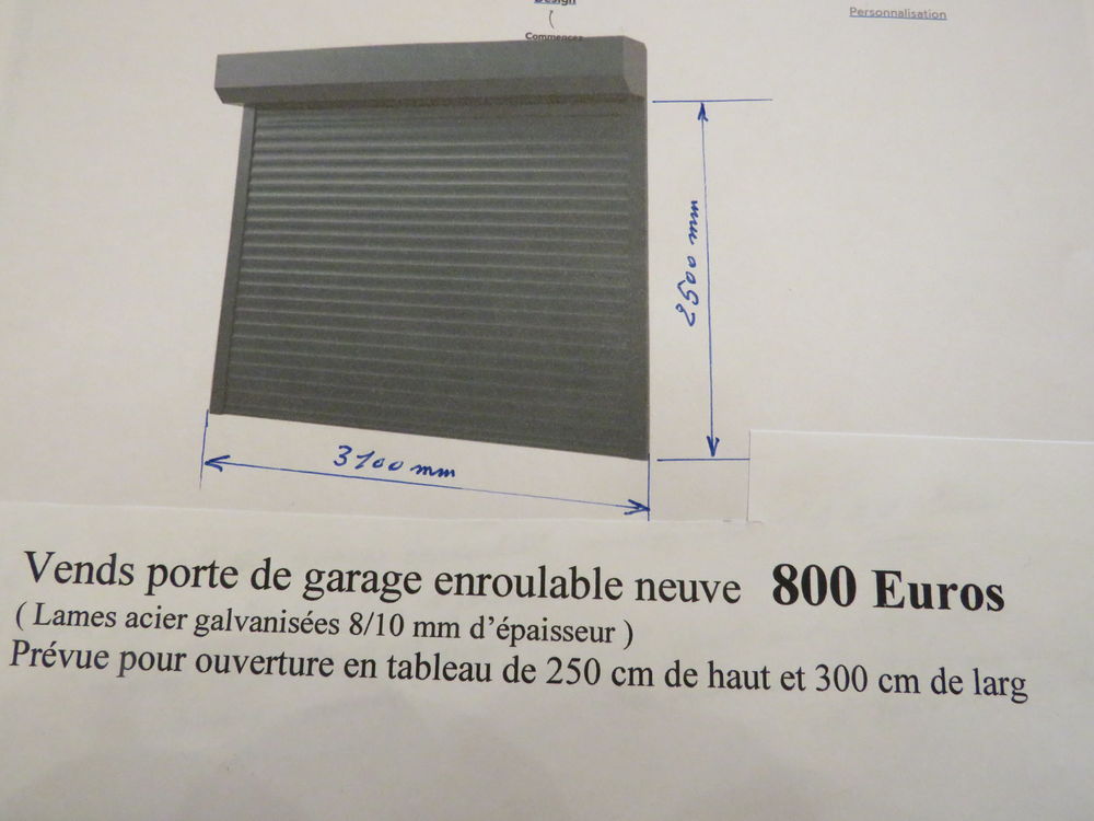 Porte de garage enroulable 600 Beaurieux (02)