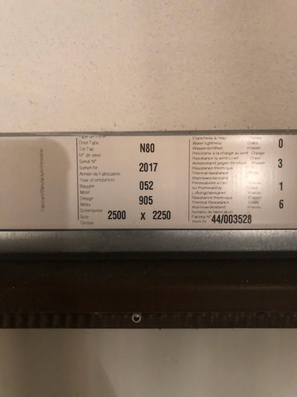 Porte garage 350 Ch�teauroux (36)