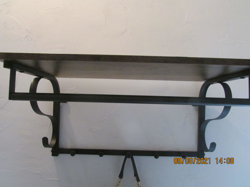 porte manteau mural bois et acier 30 Noves (13)