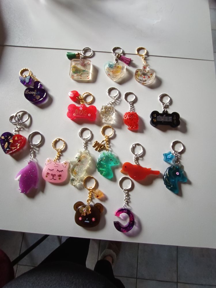 Porte cl� mignon animaux, en r�sine artisanale 10 Romange (39)