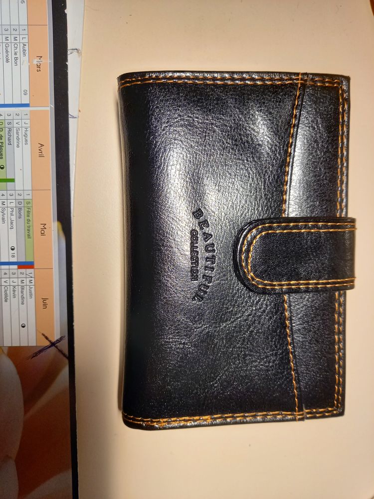 Porte monnaie, portefeuille, porte cartes,  noir 8 Chanteheux (54)