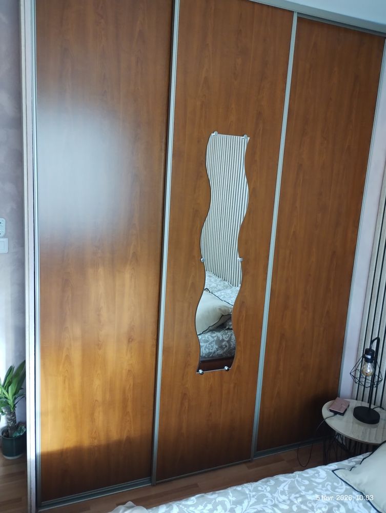 Porte de placard 3 portes avec rails 80 Mathay (25)