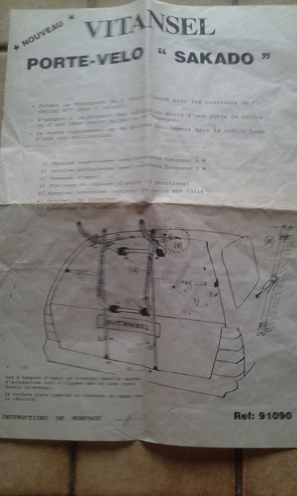 PORTE VELO POUR 2 VELOS 25 Nancy (54)