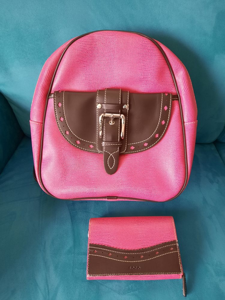 Sac � dos et portefeuille assorti, fa�on croco �tat neuf 12 Pouilley-les-Vignes (25)