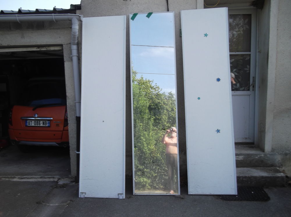 PORTES DE PLACARD 3 VOLETS COULISSANTES GLACE CENTRALE 0 Cuirieux (02)