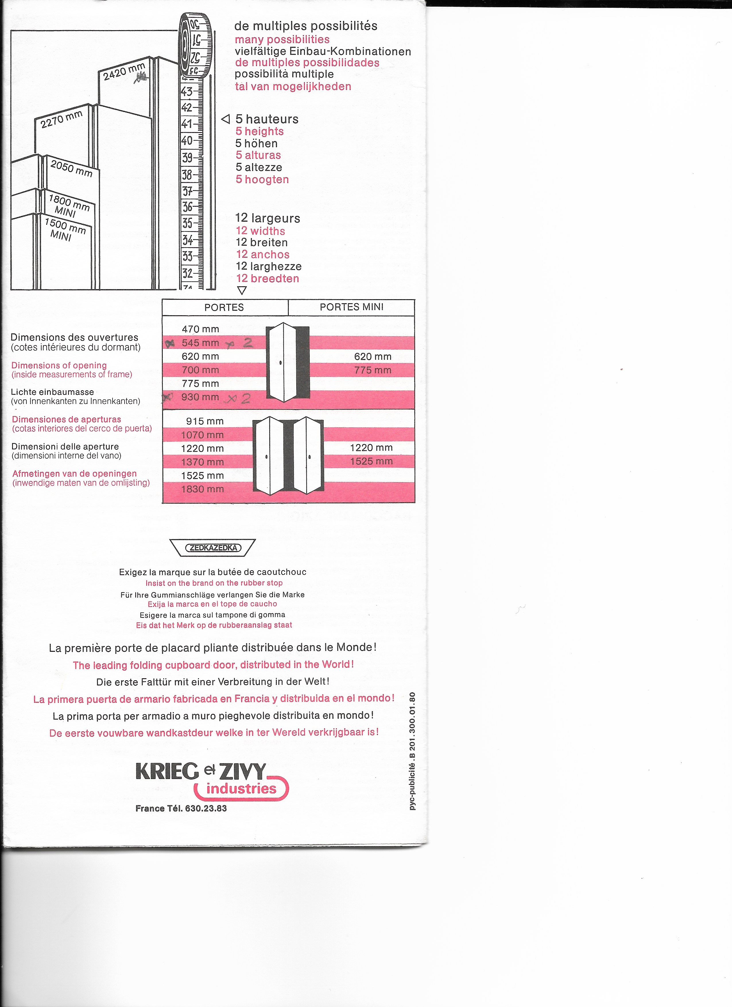 PORTES PLACARDS PLIANTES KZ 200 Lardy (91)