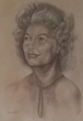 Portrait 'femme au collier de perles' Georges Hot (artiste c