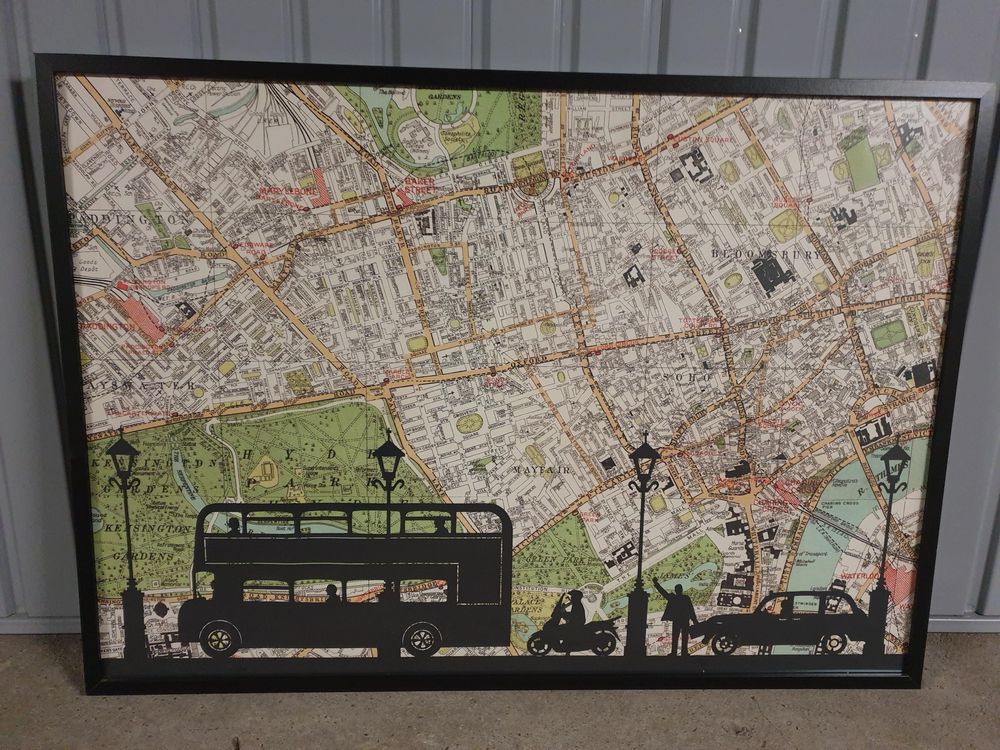 Poster encadr� Londres vintage 15 Lyon 7 (69)