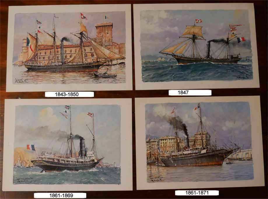 8 posters des bateaux Napol�on 50 Saint-Germain-du-Plain (71)