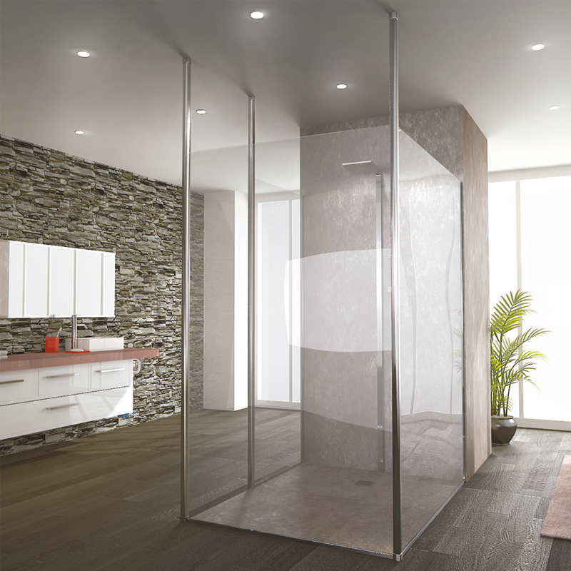 POTEAU FIXATION PARE DOUCHE VERRE SOL/PLAFOND 70 Canoh�s (66)