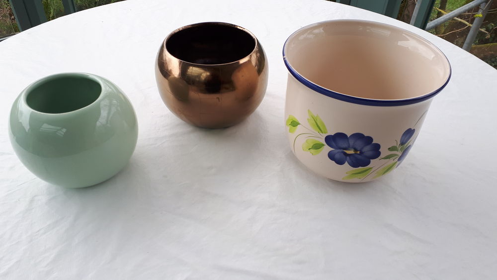 3 Pots en c�ramique 4 Montigny-Lencoup (77)